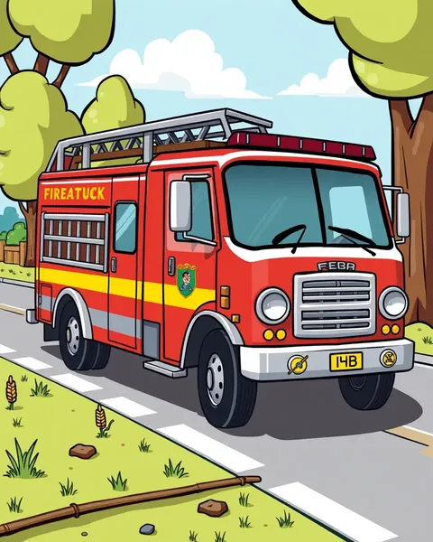 Fire Truck Cartoon Pictures for Children's Delight