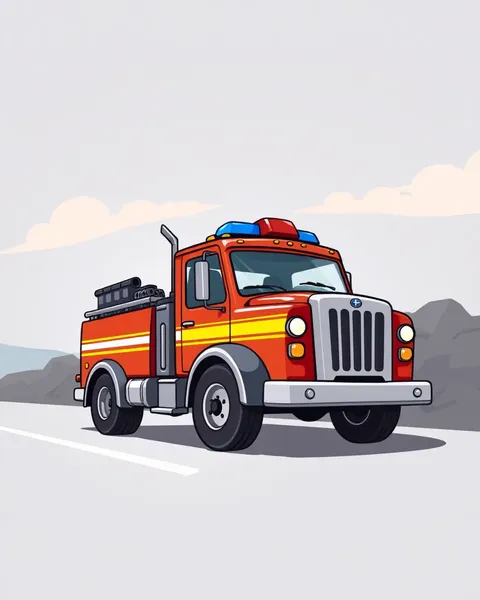 Fire Truck Cartoon Pictures for Little Ones