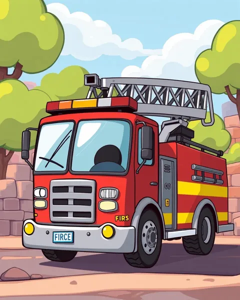 Firetruck Cartoon Images Gallery