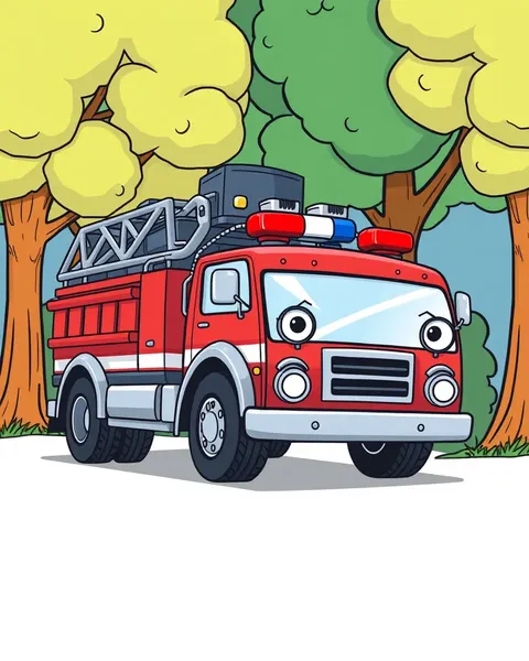 Firetruck Cartoon Images Showcase