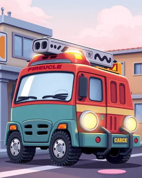 Firetruck Cartoon Images Unite