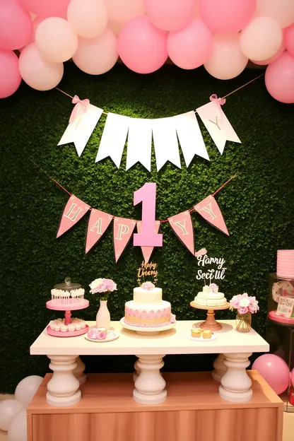 First Birthday Theme for a Little Girl's Special Day