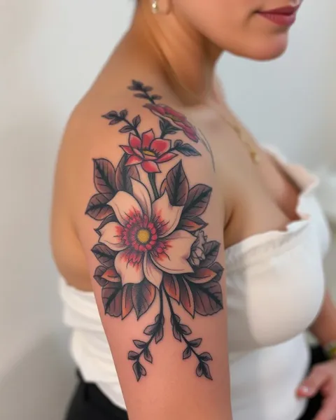 Floral Tattoo: Delicate and Intricate Design