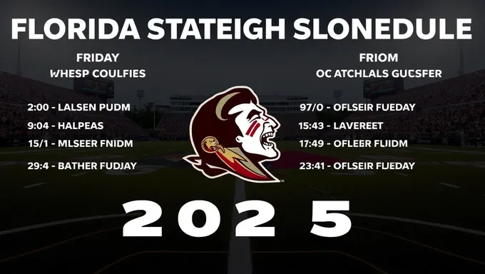 Florida State Football Schedule 2025 Released to Public