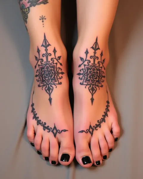 Foot Tattoo Designs for Feet and Heels