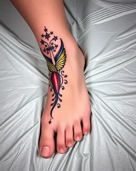 Foot Tattoo Patterns with Nature Inspiration