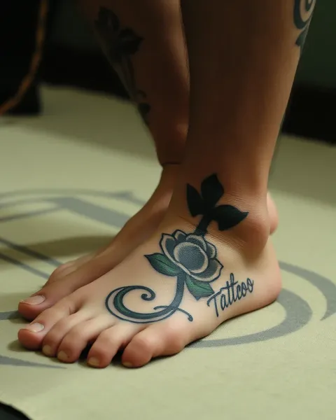 Foot Tattoos for Men's Fashion