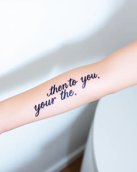 Forearm Tattoo Words for Personal Identity