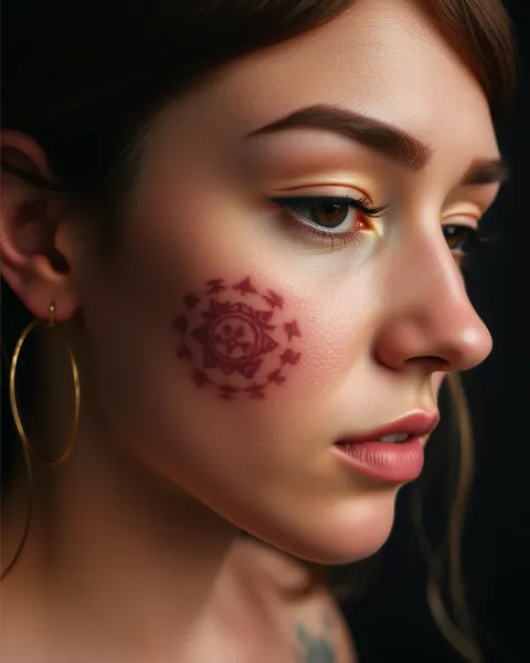 Freckle Tattoo: Small Freckle Inked on Face