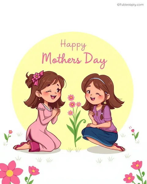 Free Cartoon Mothers Day Pictures for Greeting Cards