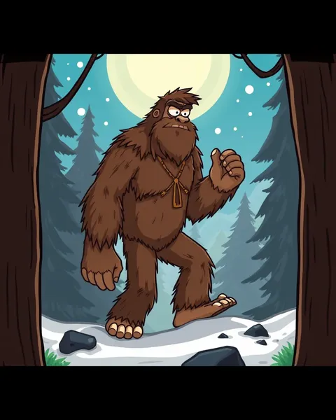 Free Cartoon Pictures of Bigfoot