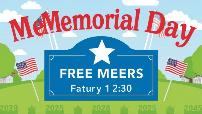 Free Meals for Memorial Day Veterans in 2025