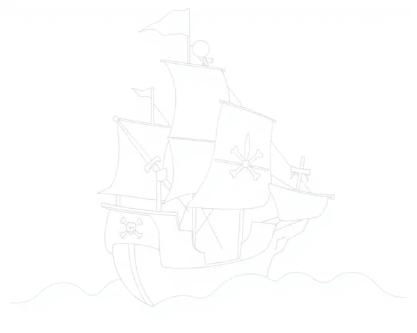 Free Pirate Ship Outlines in PNG Format for Use