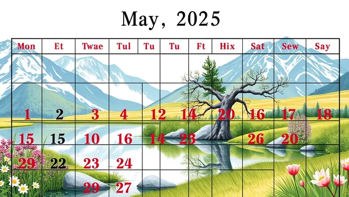 Free Printable May 2025 Calendar Download