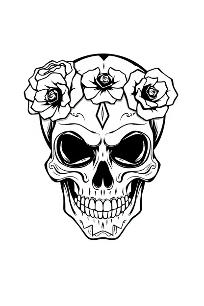 Free Skull Coloring Pages for Girls to Color