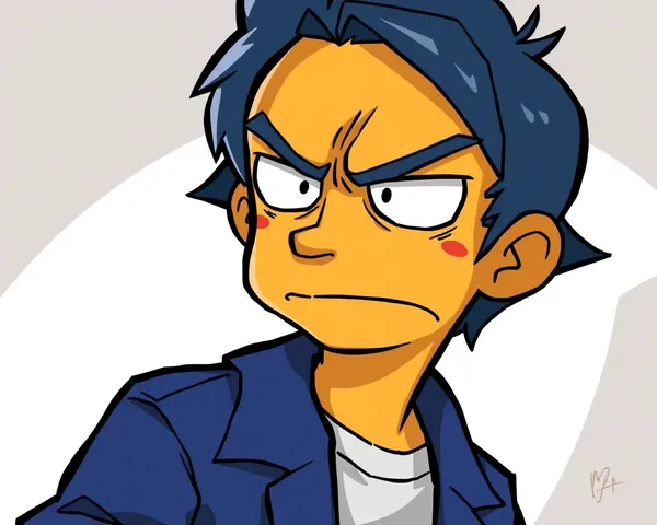 Frowning Milhouse Image Saved in PNG Format