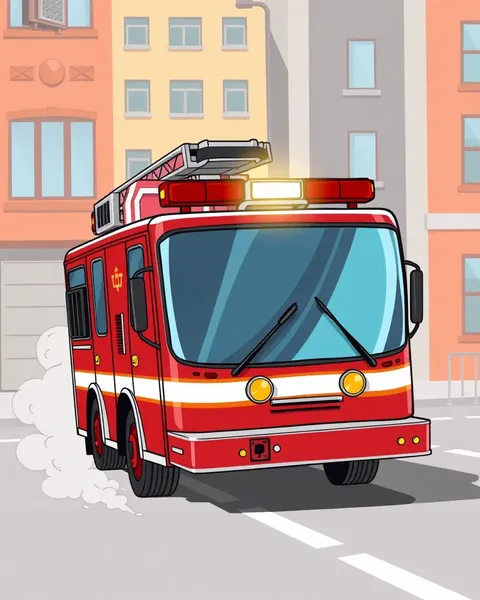 Fun Fire Engine Cartoon Pictures for Kids' Delight