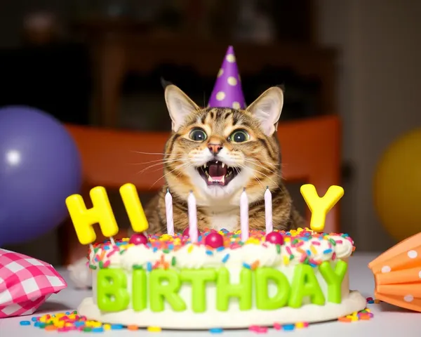 Funny Cat's Birthday Photos Are a Funny Feline Fiesta