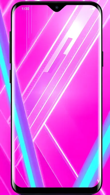 Futuristic Neon Pink Wallpaper for Mobile Phone