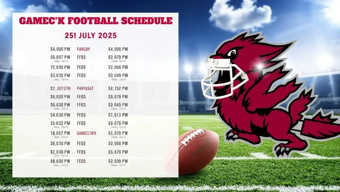 Gamecock Football 2025 Schedule and Tickets