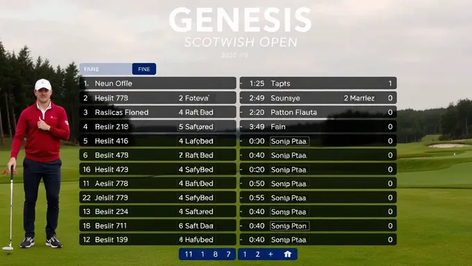 Genesis Scottish Open 2025 Leaderboard