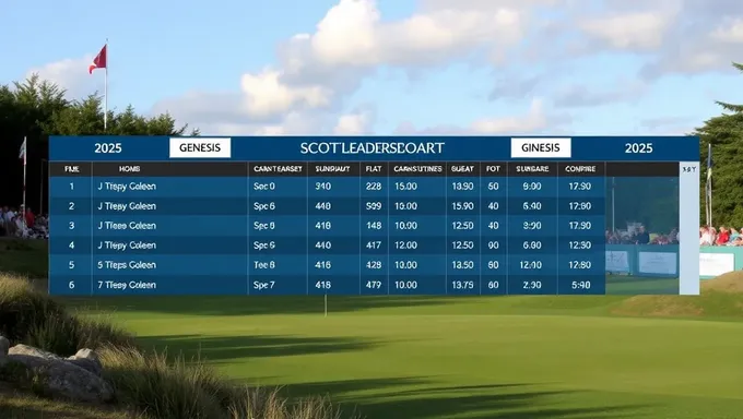 Genesis Scottish Open Leaderboard 2025 Announced