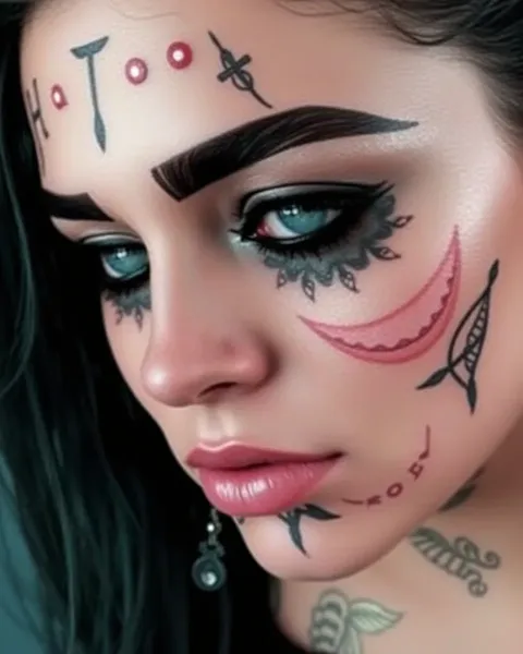 Geometric Face Tattoo Ideas for Unique Style