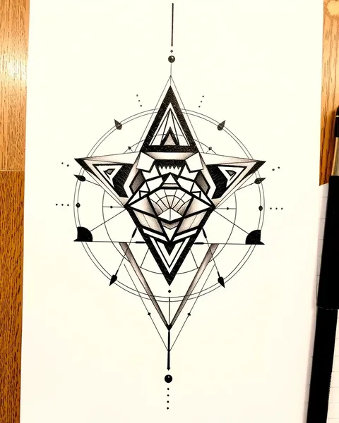 Geometric Tattoo Design for Tribal and Cultural Fusion