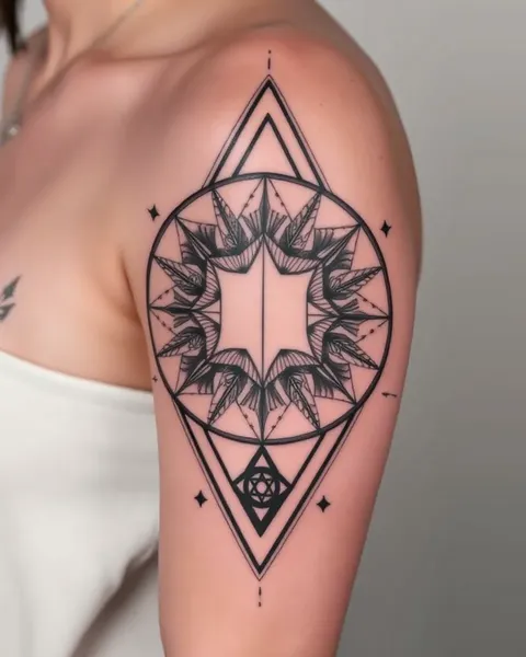 Geometric Tattoo Ideas for Arm and Leg