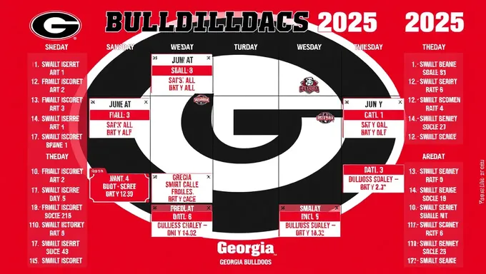 Georgia Bulldogs 2025 Free Printable Schedule Unveiled