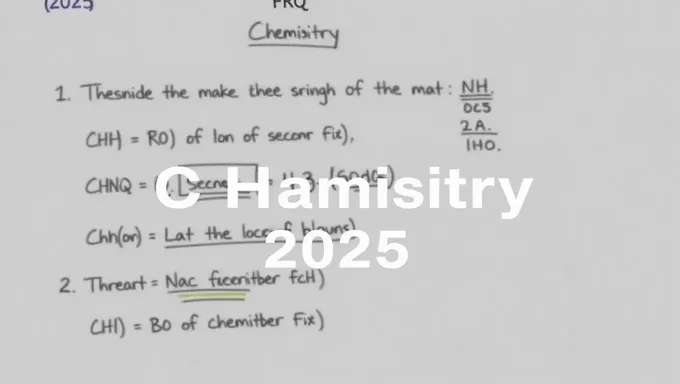 Get AP Chemistry 2025 Free Response Questions