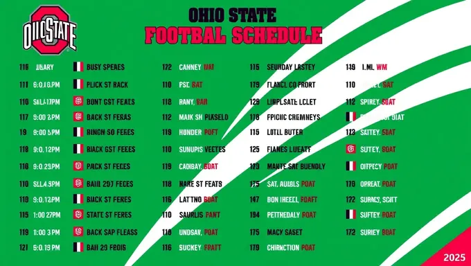 Get Ohio State Football Schedule 2025-2025 Printable Online