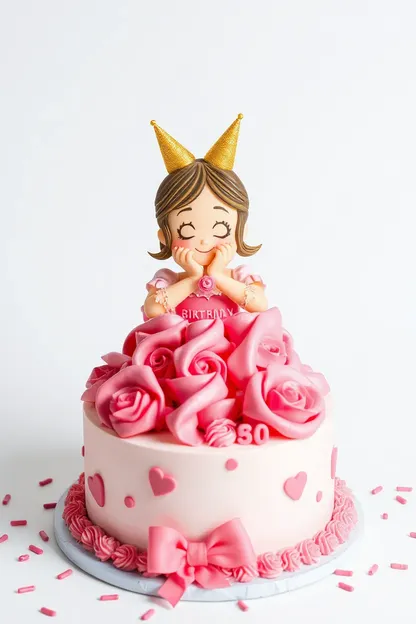 Girl's Birthday Cake with Joyful Smiles