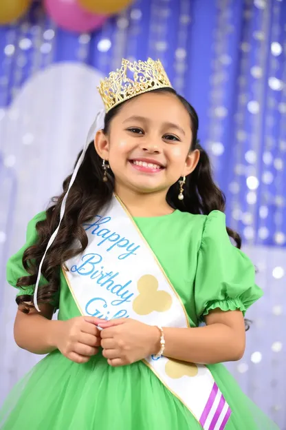 Girl's Birthday Sash Adds Festive Touch