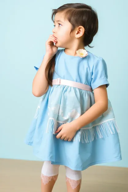 Girl's Blue Dress for Special Occasion