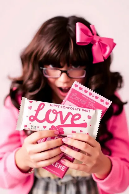 Girl's Chocolate Bars Addiction in a Gif Clip