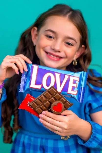 Girl's Chocolate Bars Frenzy in a Gif Animation