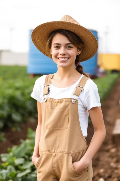 Girl's Classic Farmer Overalls Look