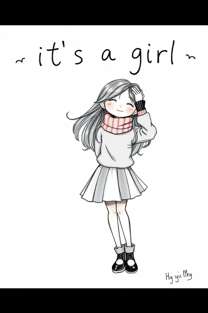 Girl's Illustration in Press Art Style