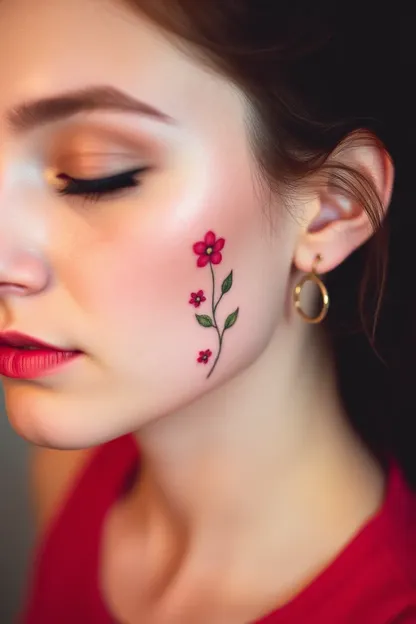 Girl's Neck Tattoo Small Design Ideas