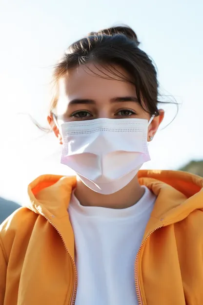 Girl's Nude Body Behind a Mask