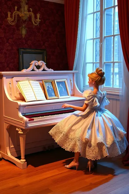 Girl's Piano Music Inspires Cinderella's Dreams