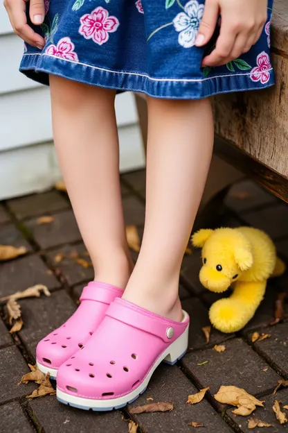 Girl's Unconventional Choice of Clogs