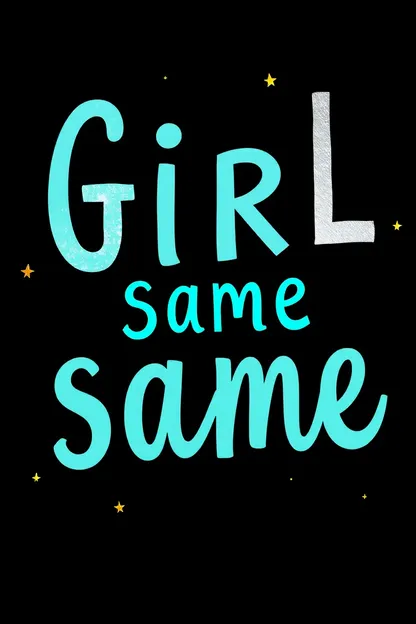 Girl's Unique Same Word Art Style