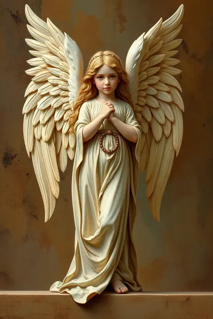 Girl Angel's Divine Guidance Illuminates the Way