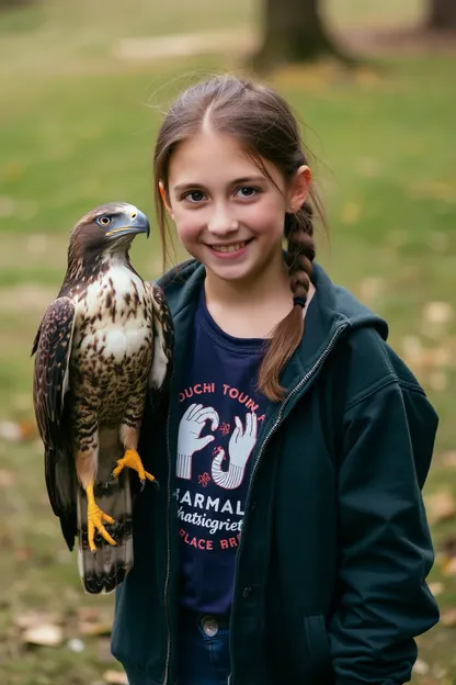 Girl Experiences Hawk's Gentle Touch