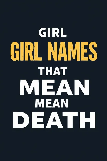 Girl Names with Death as a Symbolic Representation