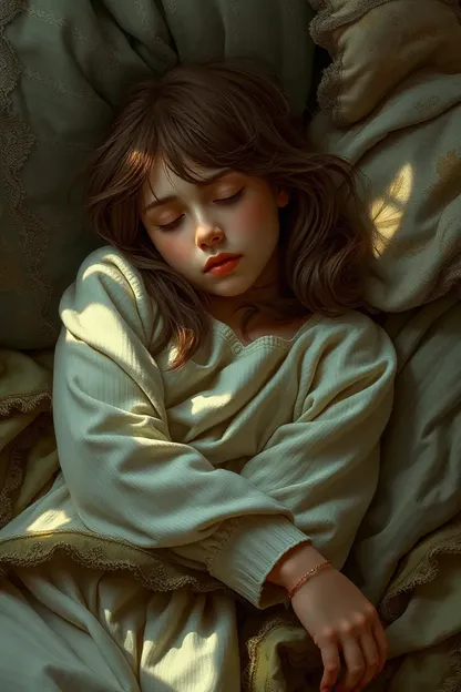 Girl Sleeping Untroubled by Worries