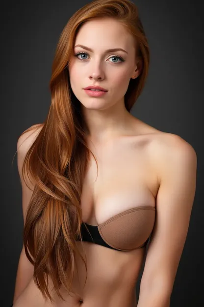 Girl in Push Up Bra is Redheaded