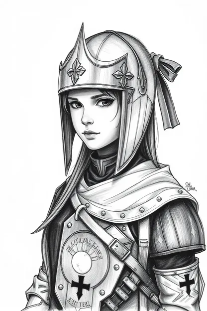 Girl in Sallet Drawing: Sallet Girl's Drawing Artistic Expression